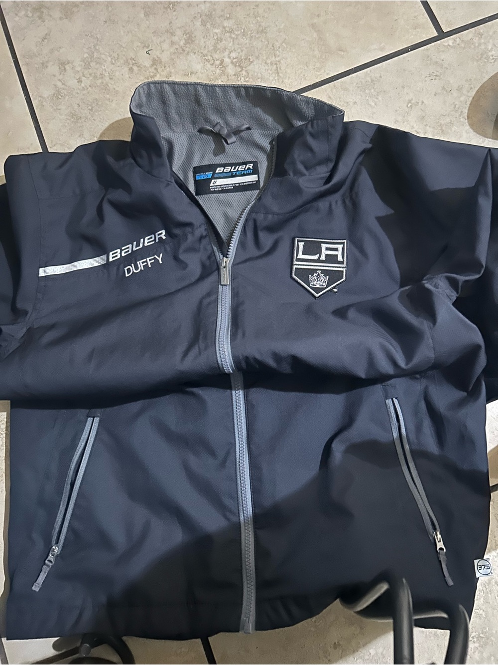 Bauer Navy LA Kings Performance Jacket with Zip Pockets